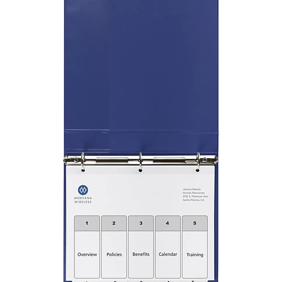 Avery Ready Index Classification Folder Binder Dividers, 8-1/2" x 11, White, 5 Dividers Per Set, Pack Of 6 Sets
