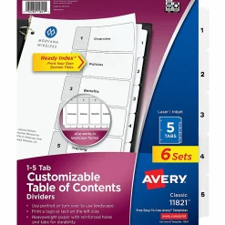 Avery Ready Index Classification Folder Binder Dividers, 8-1/2