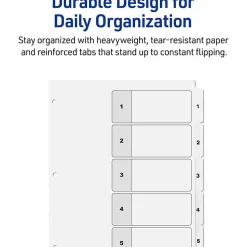 Avery Ready Index Classification Folder Binder Dividers, 8-1/2