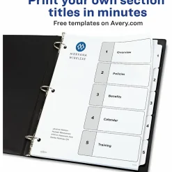 Avery Ready Index Classification Folder Binder Dividers, 8-1/2