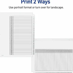 Avery® Ready Index® Dividers, 1-31 Tab & Customizable Table Of Contents, Letter Size, Black/White ,31 Dividers Per Pack, Set Of 6 Packs
