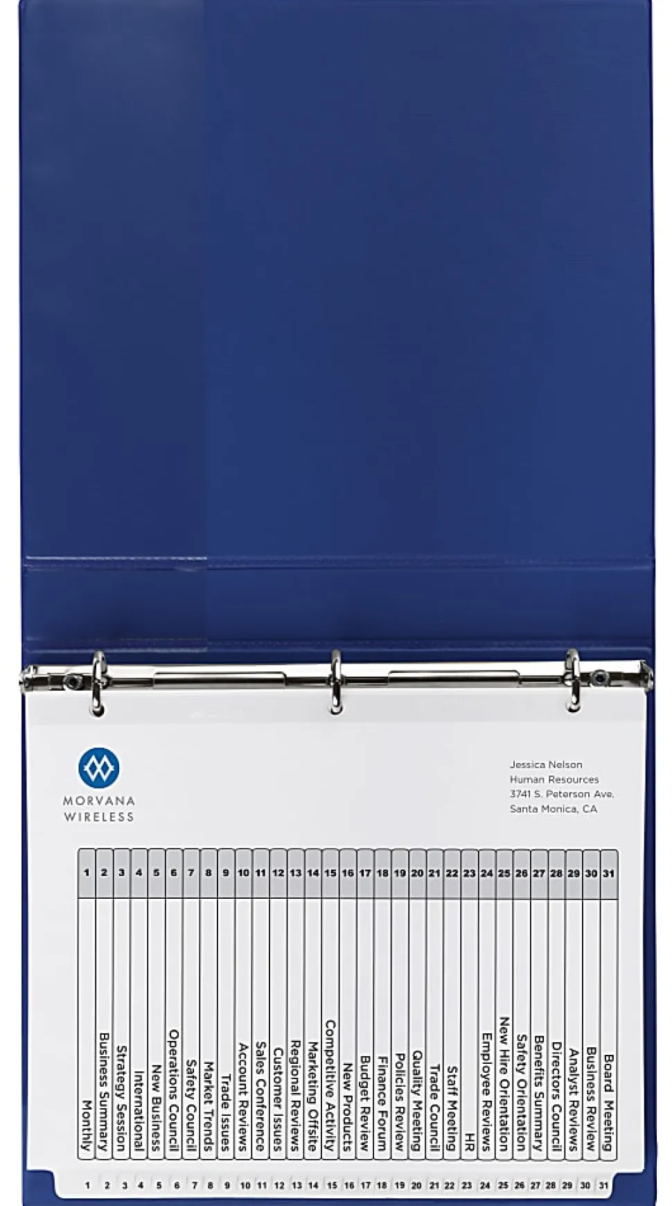 Avery® Ready Index® Jan-Dec Tab With Customizable Table Of Contents Binder Dividers, 8-1/2" x 11", 12 Tab, Multicolor, 1 Set