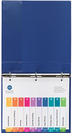 Avery® Ready Index® 1-10 Tab Binder Dividers With Customizable Table Of Contents, 8-1/2