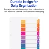 Avery® Ready Index® 1-8 Tab Binder Dividers With Customizable Table Of Contents, 8-1/2" x 11", 8 Tab, White/Multicolor, Box Of 24 Sets