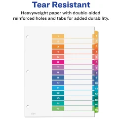 Avery® Ready Index® 1-15 Tab Binder Dividers With Customizable Table Of Contents, 8-1/2