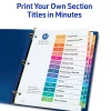 Avery® Ready Index® 1-15 Tab Binder Dividers With Customizable Table Of Contents, 8-1/2" x 11", 15 Tab, White/Multicolor, Pack Of 3 Sets