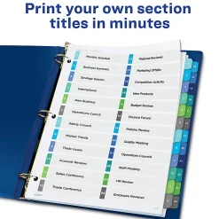 Avery® Ready Index® 1-24 Tab Double Column Binder Dividers With Customizable Table Of Contents, 8-1/2