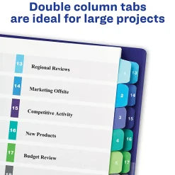 Avery® Ready Index® 1-24 Tab Double Column Binder Dividers With Customizable Table Of Contents, 8-1/2