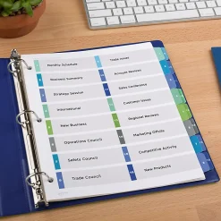 Avery® Ready Index® 1-16 Tab Double Column Binder Dividers With Customizable Table Of Contents, 8-1/2
