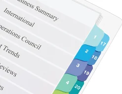 Avery® Ready Index® 1-32 Tab Double Column Binder Dividers With Customizable Table Of Contents, 8-1/2" x 11", 32 Tab, White/Multicolor, 1 Set