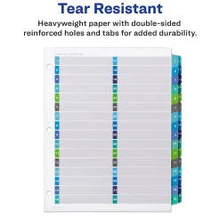 Avery® Ready Index® 1-32 Tab Double Column Binder Dividers With Customizable Table Of Contents, 8-1/2
