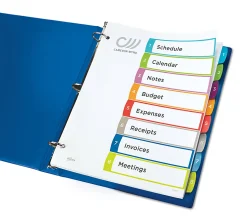 Avery® Ready Index® 1-8 Tab With Customizable Table Of Contents Binder Dividers, 8-1/2