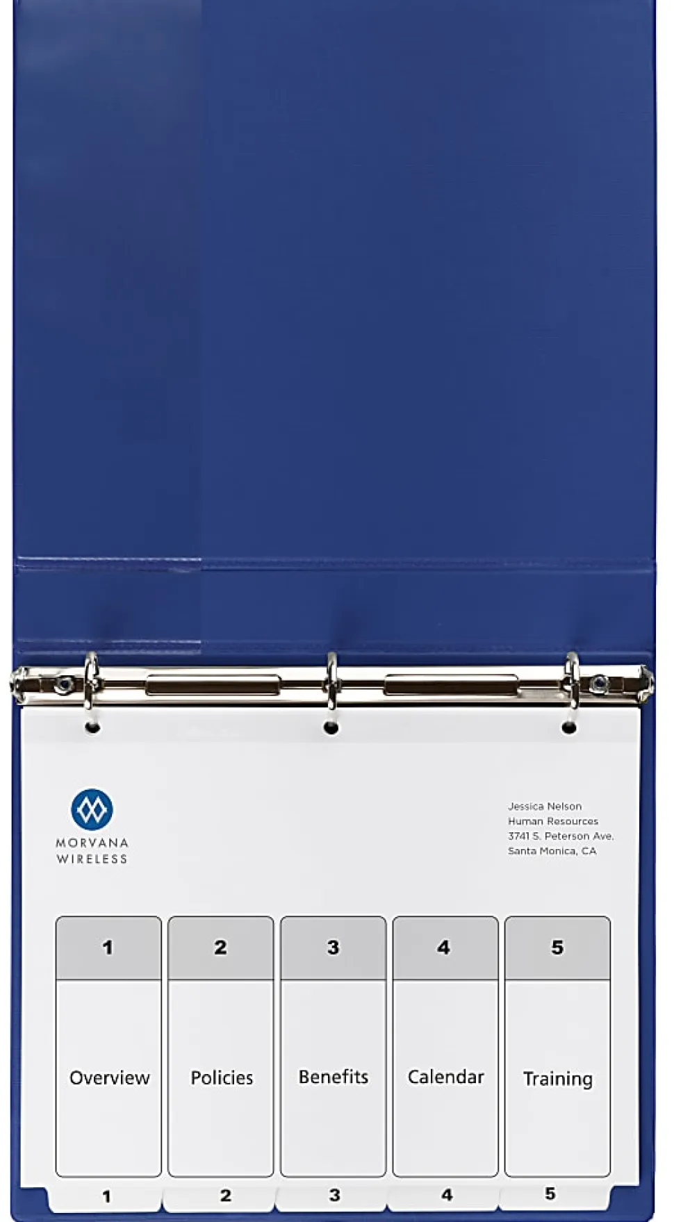 Avery® Ready Index® 1-5 Tab With Customizable Table Of Contents Dividers, Letter Size, 5 Tab, White, 1 Set
