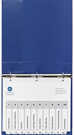 Avery® Ready Index® 1-10 Tab With Customizable Table Of Contents Dividers, Letter Size, 10 Tab, White, 1 Set