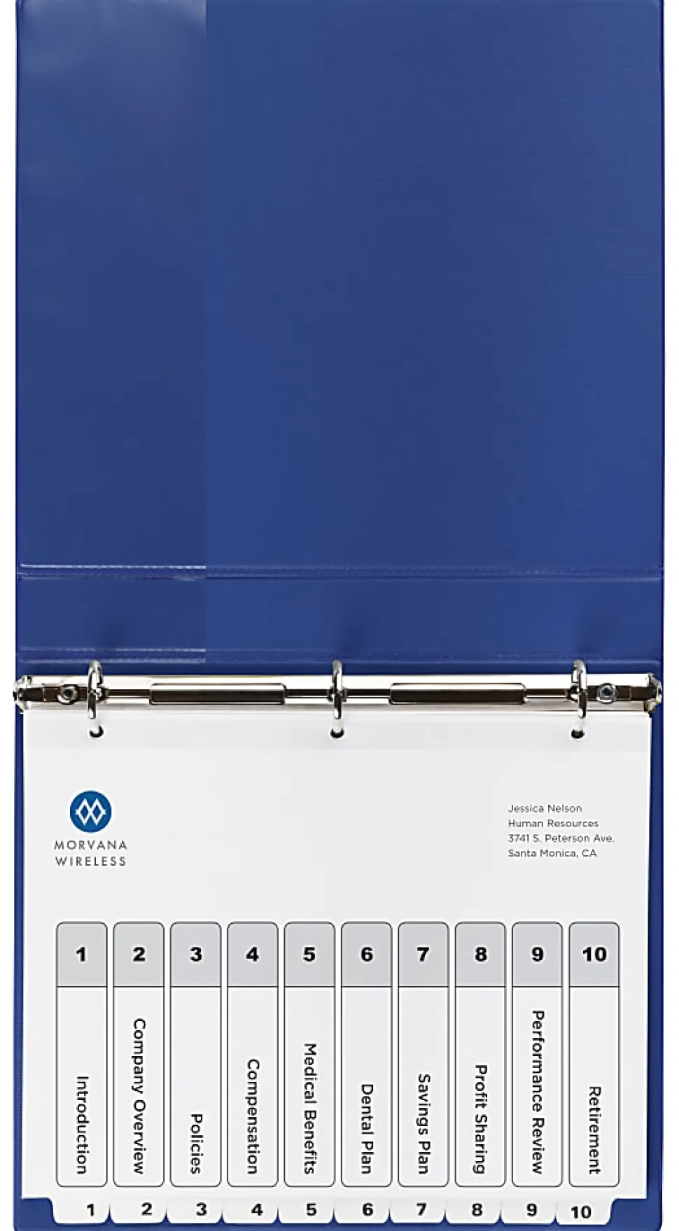 Avery® Ready Index® 1-10 Tab With Customizable Table Of Contents Dividers, Letter Size, 10 Tab, White, 1 Set
