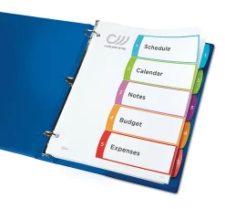 Avery® Ready Index® 1-31 Tab With Customizable Table Of Contents Binder Dividers, 8-1/2" x 11", 31 Tab, White/Multicolor, 1 Set