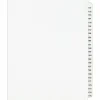 Avery® 20% Recycled Preprinted Laminated Gold-Reinforced Tab Dividers, 8 1/2" x 11", White Dividers/White Tabs, 151-175, Pack Of 25
