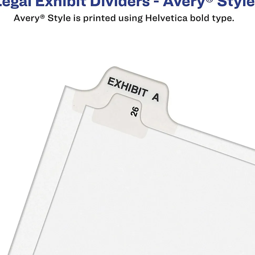 Avery® 30% Recycled Side-Tab Legal Exhibit Dividers, Tab Title D, Pack Of 25