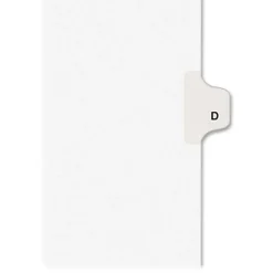 Avery® 30% Recycled Side-Tab Legal Exhibit Dividers, Tab Title D, Pack Of 25