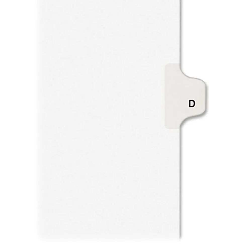 Avery® 30% Recycled Side-Tab Legal Exhibit Dividers, Tab Title D, Pack Of 25