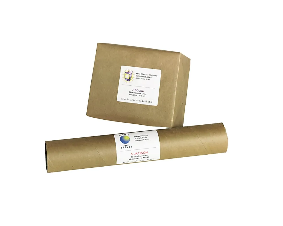 Avery® Repositionable Permanent Shipping Labels, 55164, 3 1/3" x 4", White, Box Of 600