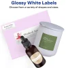 Avery® Return Address Labels With Sure Feed® And Easy Peel® Technology, 6523, Rectangle, 2/3" x 1-3/4", Glossy White, Pack Of 600