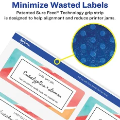 Avery® Return Address Labels With Sure Feed® And Easy Peel® Technology, 6523, Rectangle, 2/3