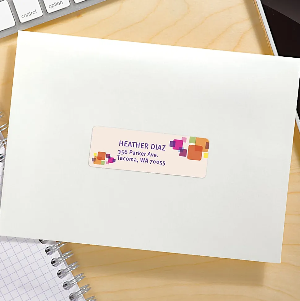 Avery® Return Address Label With Sure Feed® Technology, 8257, Rectangle, 3/4" x 2-1/4", White, Pack Of 600 Labels