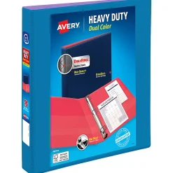 Avery® 3-Ring Dual Color Heavy-Duty View Binder, 1