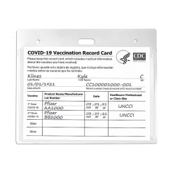 Avery® Secure Top Badge Holders, Horizontal Prepunched, 3
