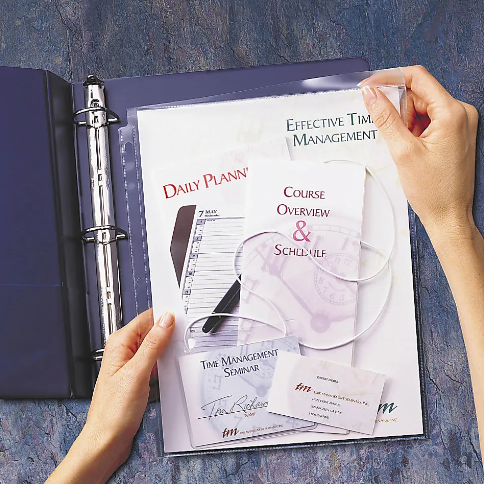 Avery® Secure Top Sheet Protectors - For Letter 8 1/2" x 11" Sheet - 3 x Holes - Ring Binder - Clear - Polypropylene - 75 / Bundle