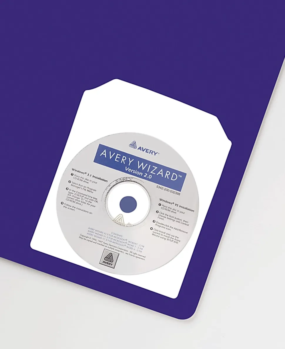 Avery® Self-Adhesive CD/DVD Top Load With Flap Storage Pages, Clear, Pack of 10