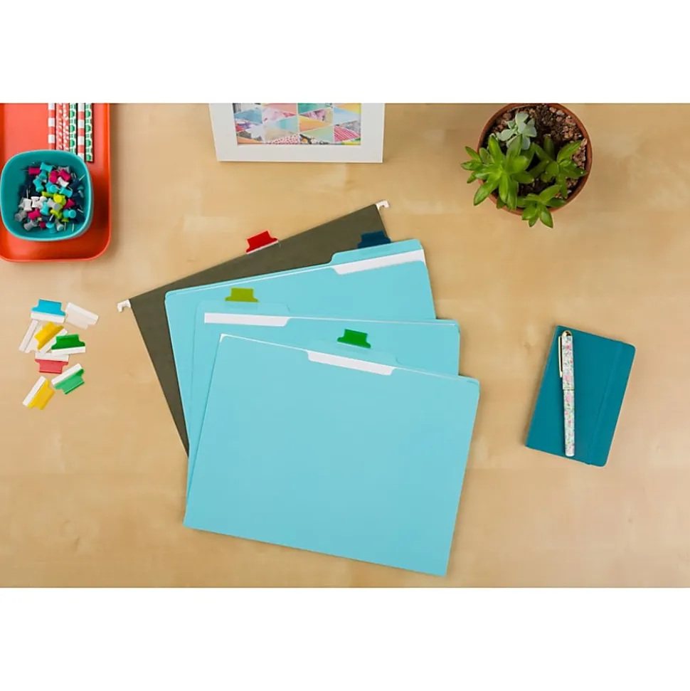 Avery® Self-Adhesive Index Tabs With Printable Inserts, 1", Assorted, Pack Of 25