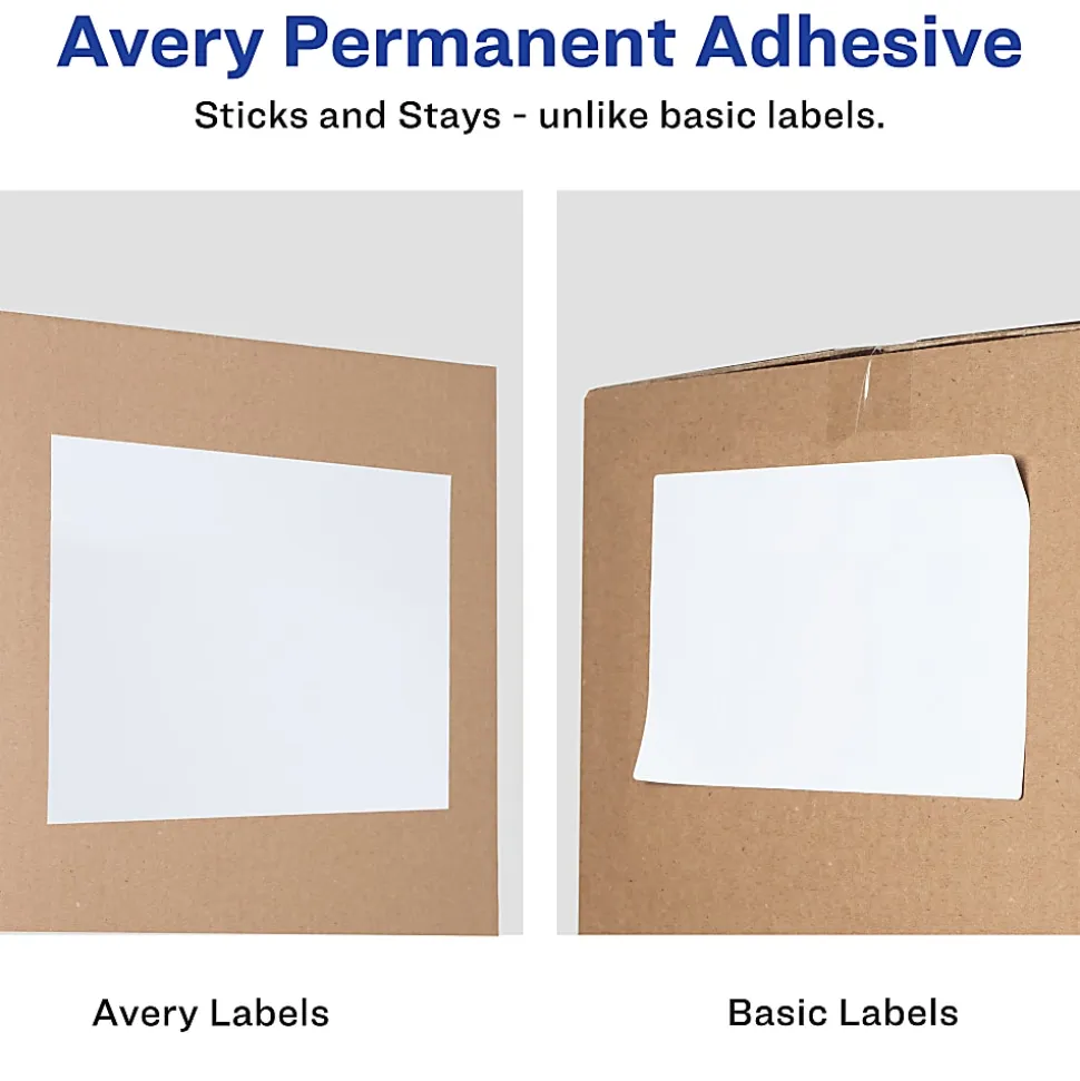 Avery® Shipping Address Labels, 95930, Rectangle, 5 1/2" x 8 1/2", White, Pack Of 500