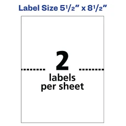 Avery® Shipping Address Labels, 95930, Rectangle, 5 1/2