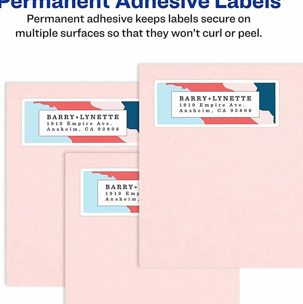 Avery® Shipping Labels, 8255, Rectangle, 8-1/2" x 11", White, Pack Of 20 Labels