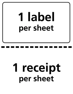 Avery® Shipping Labels With Paper Receipts, 27900, 5 1/16
