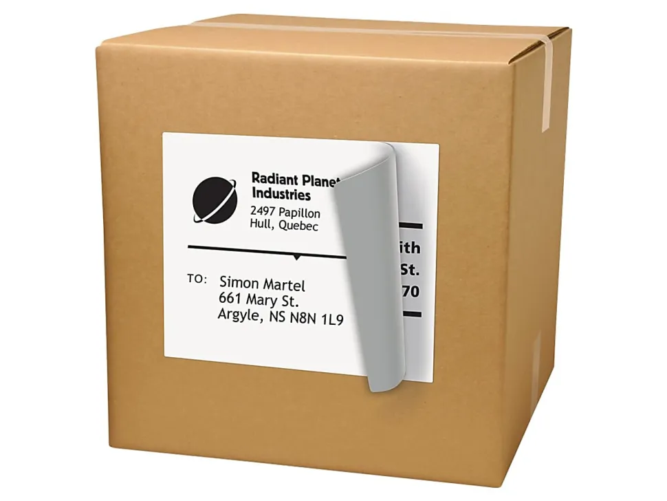 Avery® Shipping Labels With TrueBlock® Technology, Permanent Adhesive, 5265, Rectangle, 8-1/2" x 11", White, Box Of 25