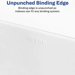 Avery®  Standard Collated Legal Dividers, Avery® Style, 8 1/2" x 11", White Dividers/White Tabs, 176-200, Pack Of 25