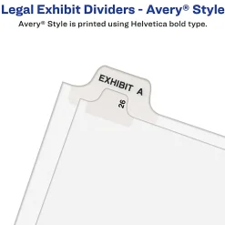 Avery® Standard Collated Legal Dividers, Avery® Style, Side-Tab, A-Z, 8 1/2