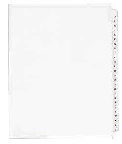 Avery® Standard Collated Legal Dividers, Avery® Style, Side-Tab, A-Z, 8 1/2