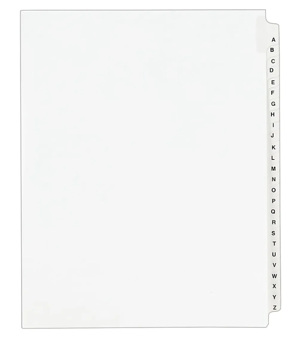 Avery® Standard Collated Legal Dividers, Avery® Style, Side-Tab, A-Z, 8 1/2" x 11"