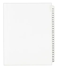 Avery® Standard Collated Legal Dividers, Avery® Style, Side-Tab, 76-100, 8 1/2
