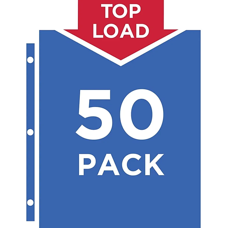 Avery® Super Heavyweight Sheet Protectors With Easy Load™, 8-1/2" x 11", Diamond Clear, 50 Document Protectors