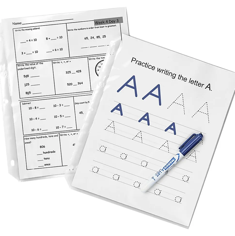 Avery® Super Heavyweight Sheet Protectors With Easy Load™, 8-1/2" x 11", Diamond Clear, 50 Document Protectors