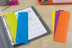 Avery® Tabbed Snap-In Bookmark Plastic Dividers, 3" x 11-1/2", Multicolor, Pack Of 5