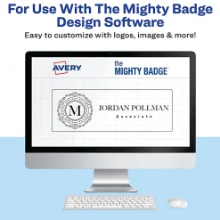 Avery® The Mighty Badge Magnetic Badges For Laser Printers, 1