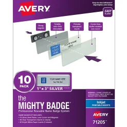 Avery® The Mighty Badge Magnetic Badges For Inkjet Printers, 1