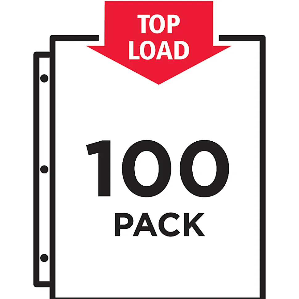 Avery® Top Load Economy Sheet Protectors, 8-1/2" x 11", Clear, 100 Document Protectors