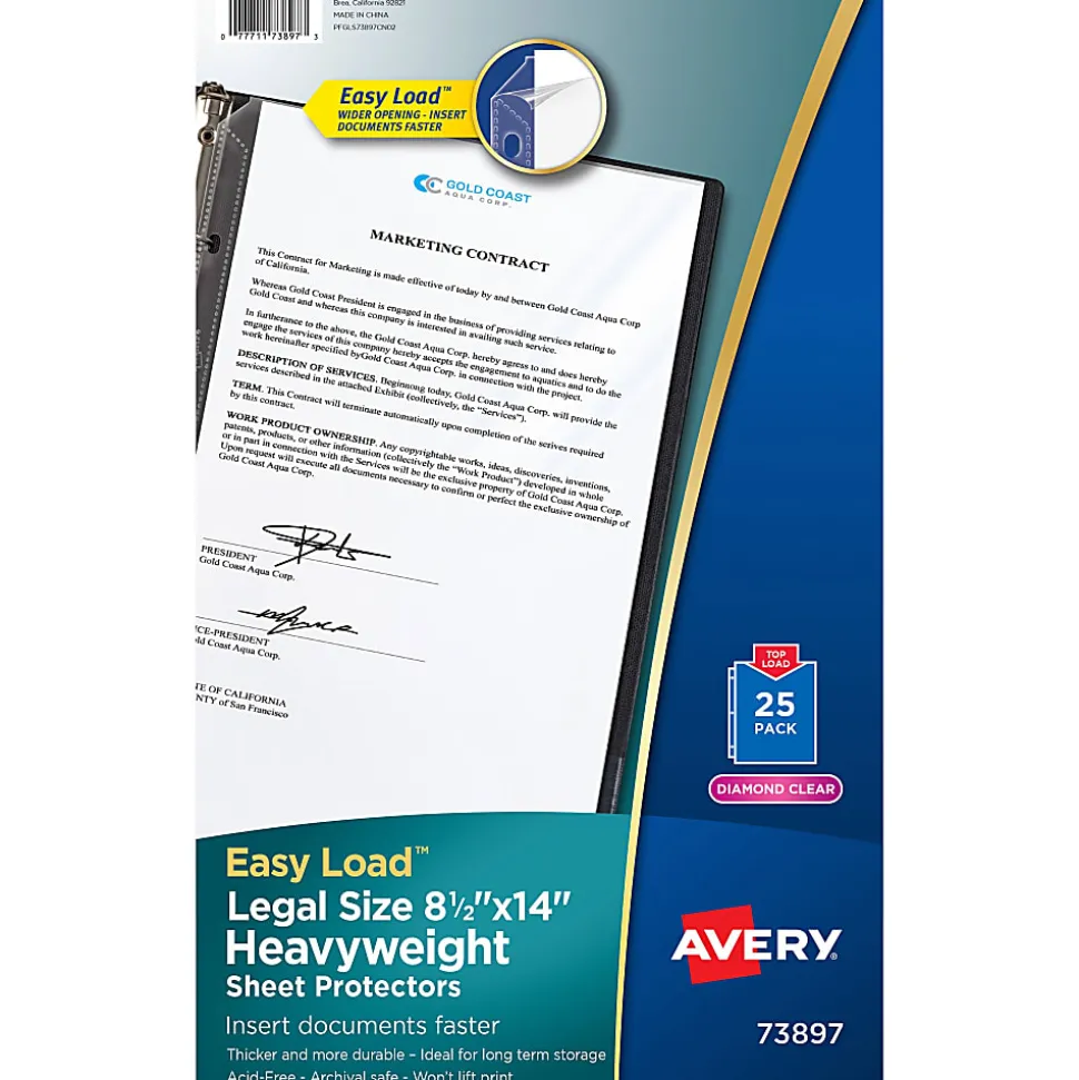 Avery Top-Load Heavyweight Legal-Size Sheet Protectors